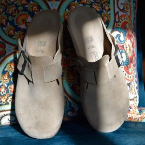 Birkenstock - Papillio Line "FANNY" Suede Heel Wedge / Mule